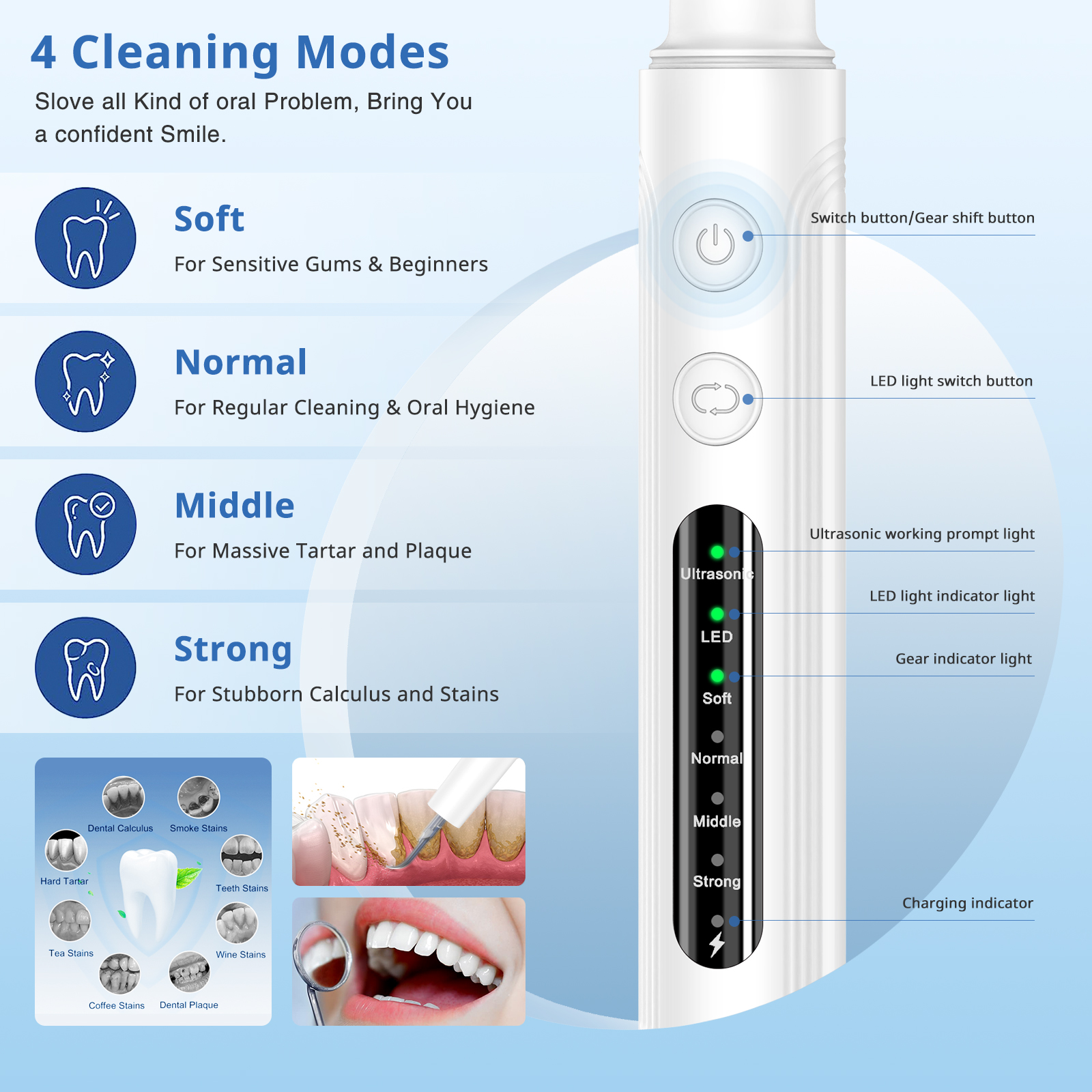 Title 4, Ultrasonic Teeth Cleaner Household Charging