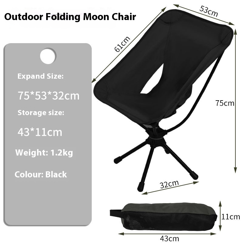 Title 4, Outdoor 360-degree Rotating Folding Chair Alumi...