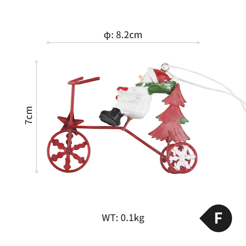 F Bicycle Snowman