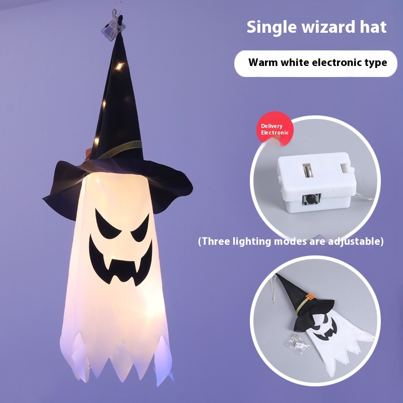 1pc Wizard's Hat Warm White