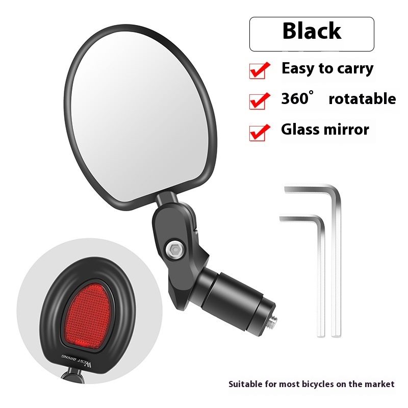 WEST BIKING Bicycle Rearview Mirror Mountain Bike Road Bike Folding Rearview Mirror Reflector