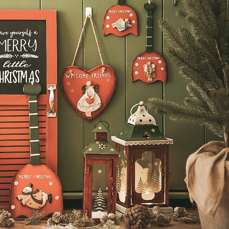 Title 2, Wall Decoration Christmas Wooden Ornaments