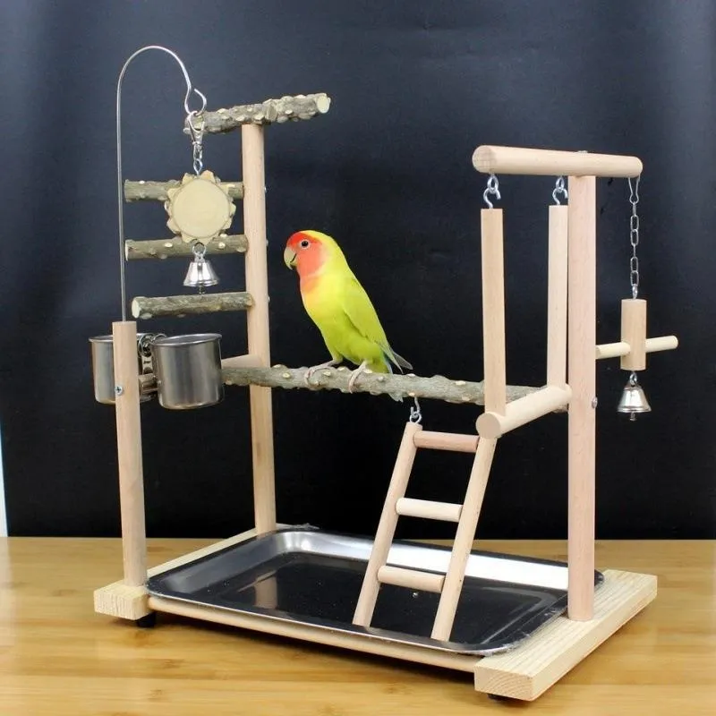 Parrot Toys Tiger Skin Peony Bird Stand Xuanfeng Xiaotai Pepper