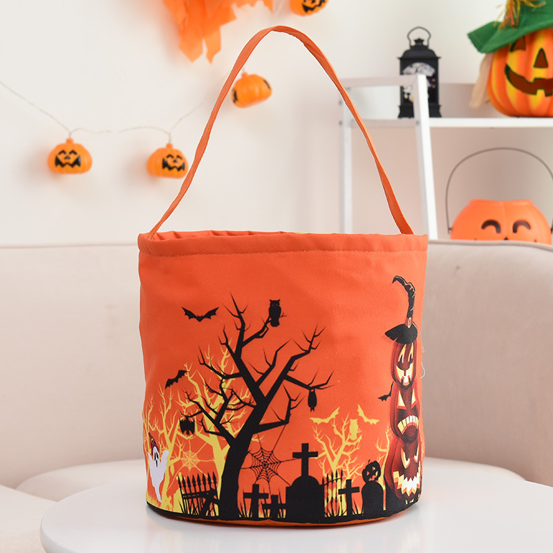 Title 3, Halloween Basket Luminous Pumpkin Bag Children