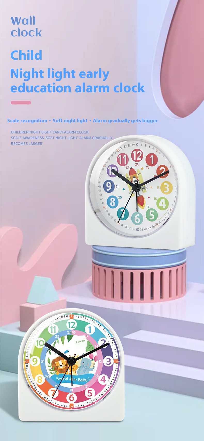 Title 4, Children Little Alarm Clock Student Only Wake U...