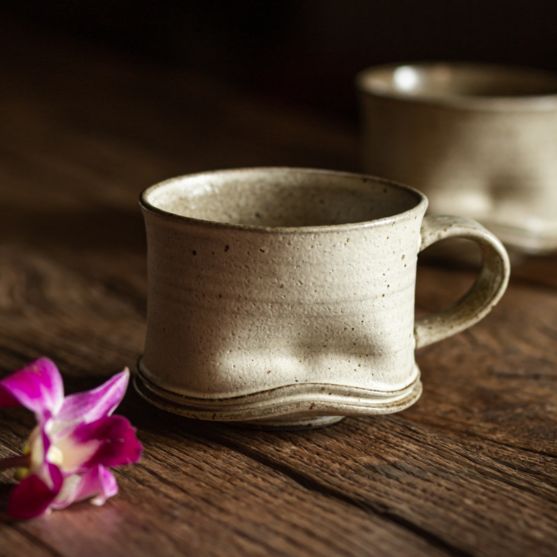 Title 5, Handmade Coffee Cup Retro Stoneware Mug