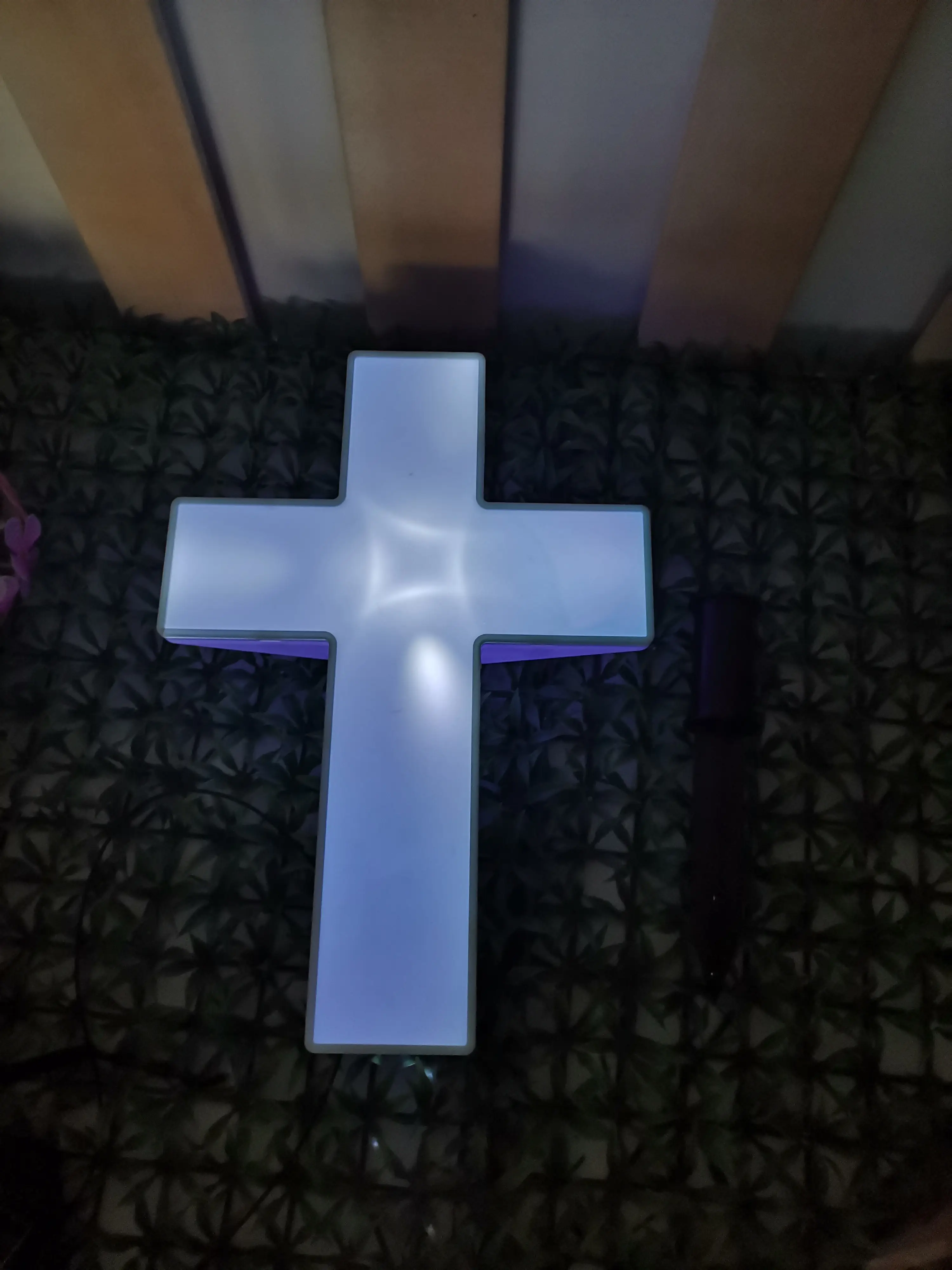 Solar Luminous Tombstone Hanging Relatives Cross Lighting