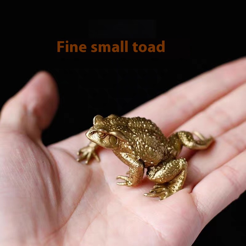 Title 5, Bronze Golden Toad Decoration Lucky Three Feet ...