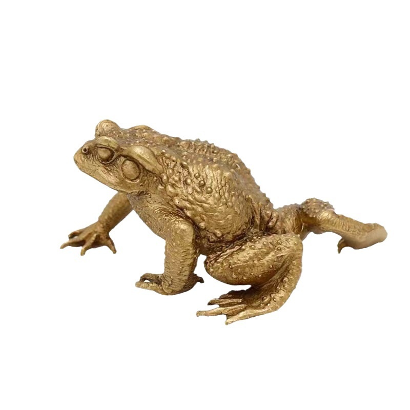 Title 4, Bronze Golden Toad Decoration Lucky Three Feet ...