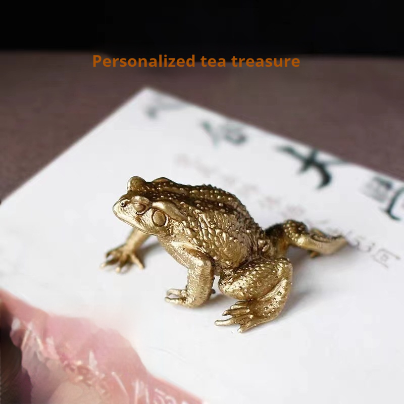 Title 2, Bronze Golden Toad Decoration Lucky Three Feet ...