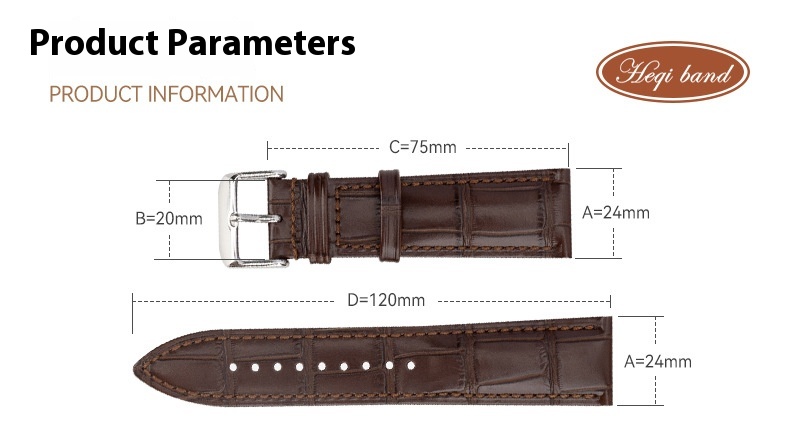 Title 9, Bamboo Pattern Cow Leather Watch Strap Unisex