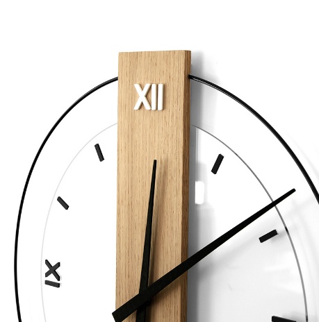 Title 3, Simple Modern Solid Wood Mute Circle Clock