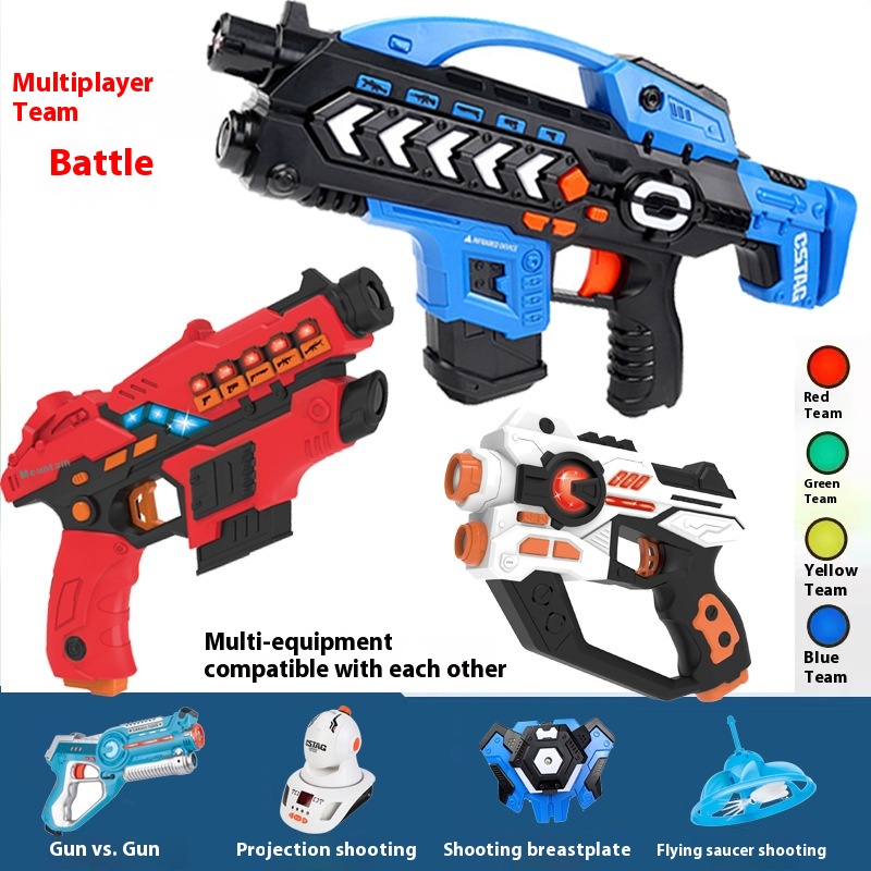 Title 8, Canhui Red Line-to-line Battle Pistol Toy Induc...