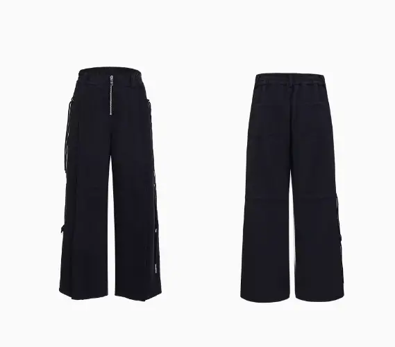 Three-dimensional Deconstruction Drawstring Design Loose Hooded Sweater Heavy High-grade Lazy Casual Suit — BLACK pants, M