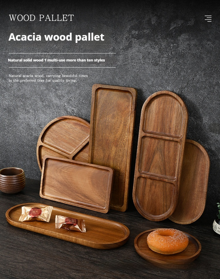 Title 6, Acacia Wood Pallet High-end Plate