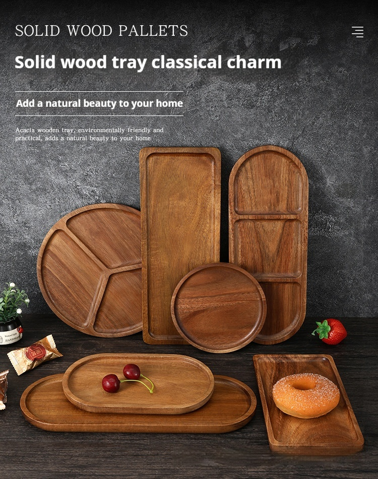 Title 4, Acacia Wood Pallet High-end Plate