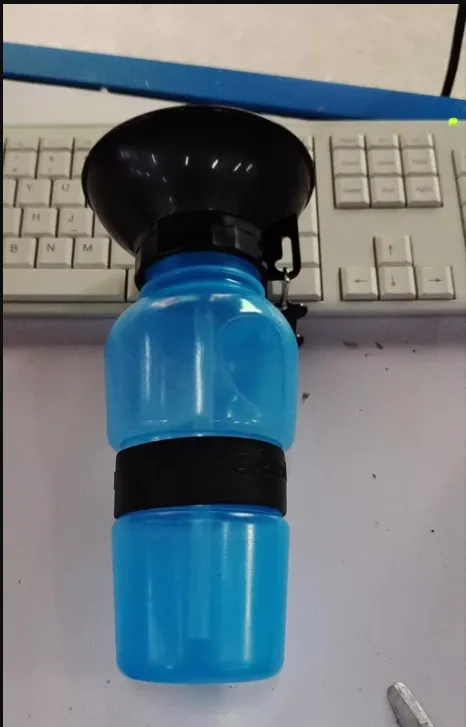 Pet Dog Drinking Water Bottle Sports Squeeze Type Puppy Cat Portable Travel Outdoor Feed Bowl Drinking Water Jug Cup Dispenser Blue - Shop at LoveMi