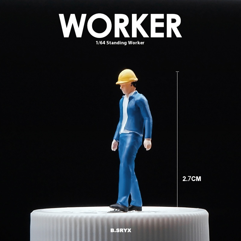 Standing Worker Blue