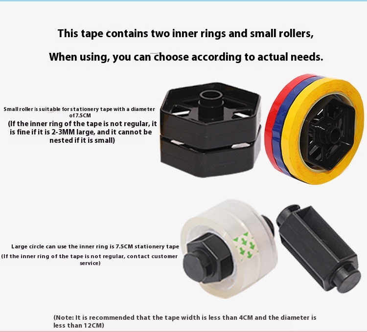 Title 5, Multifunctional Tape Base Transparent Tape Cutt...