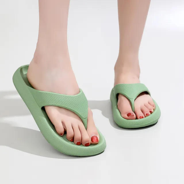 Slippers Non slip Casual Flat Soft Bottom Green - Shop at LoveMi