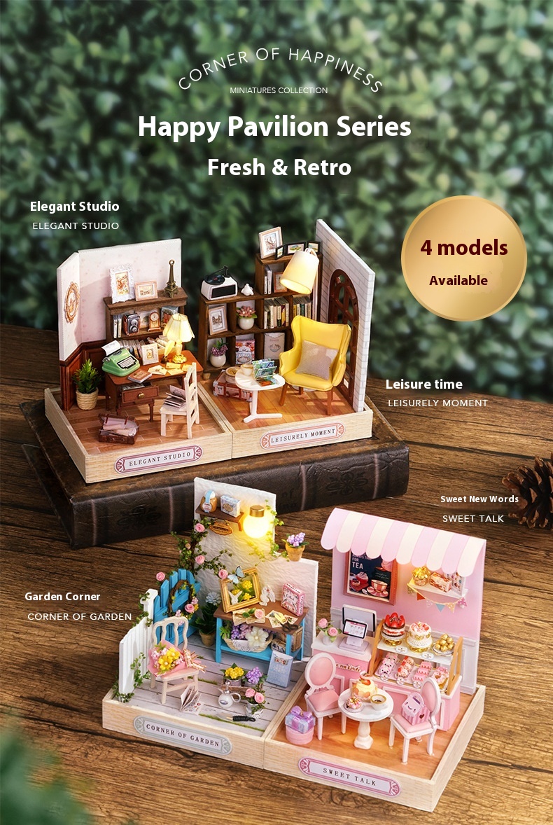 Title 2, Manual Assembly Model Toy Small House Creative