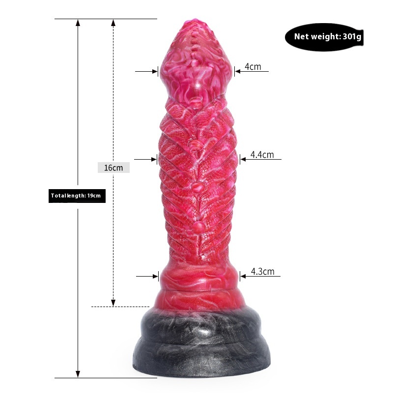 Colored Dildo Animal Like Penis Masturbator Irregular Anal Plug 4