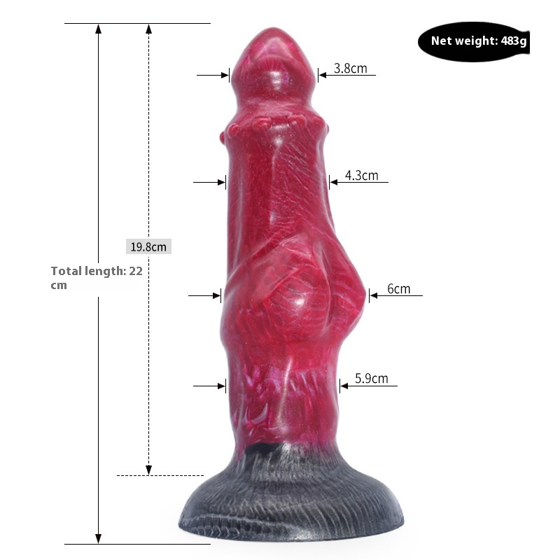 Colored Dildo Animal Like Penis Masturbator Irregular Anal Plug 3