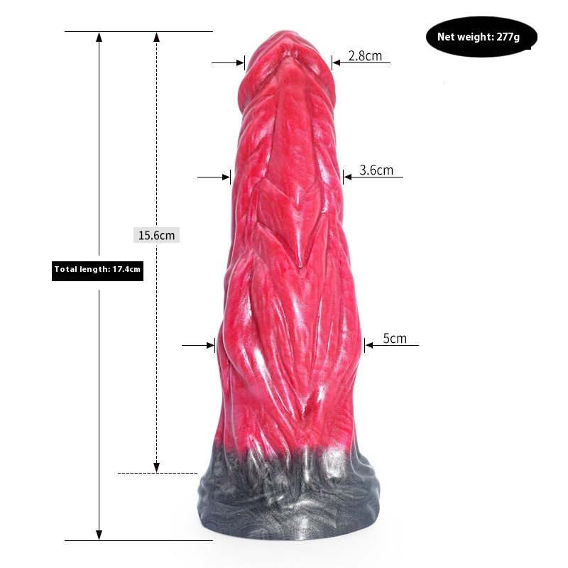 Colored Dildo Animal Like Penis Masturbator Irregular Anal Plug 6