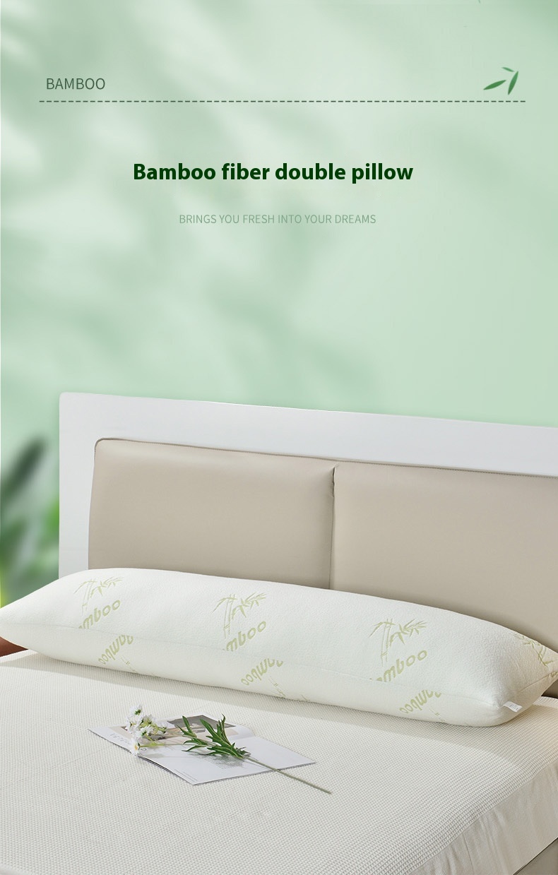 Title 4, Double Equal Length Pillow Bamboo Fiber Latex C...