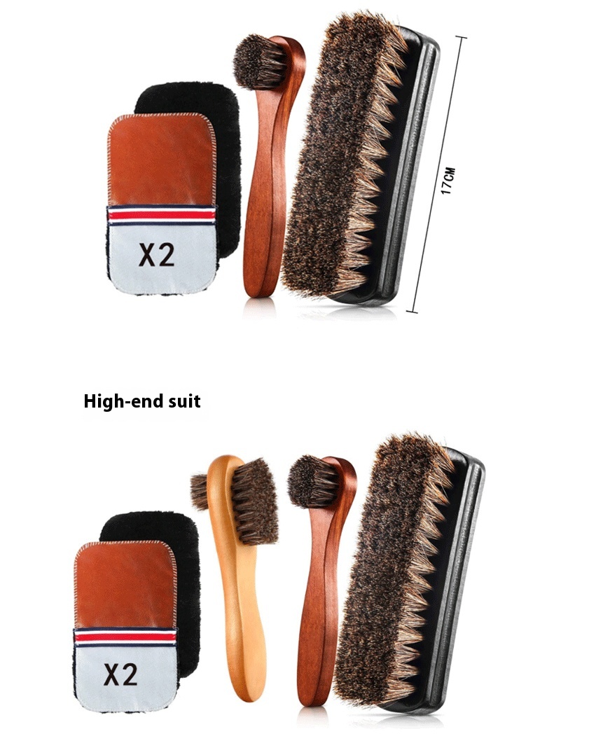 Title 5, Suit Wooden Horse Hair Brush Suitable For Leath...