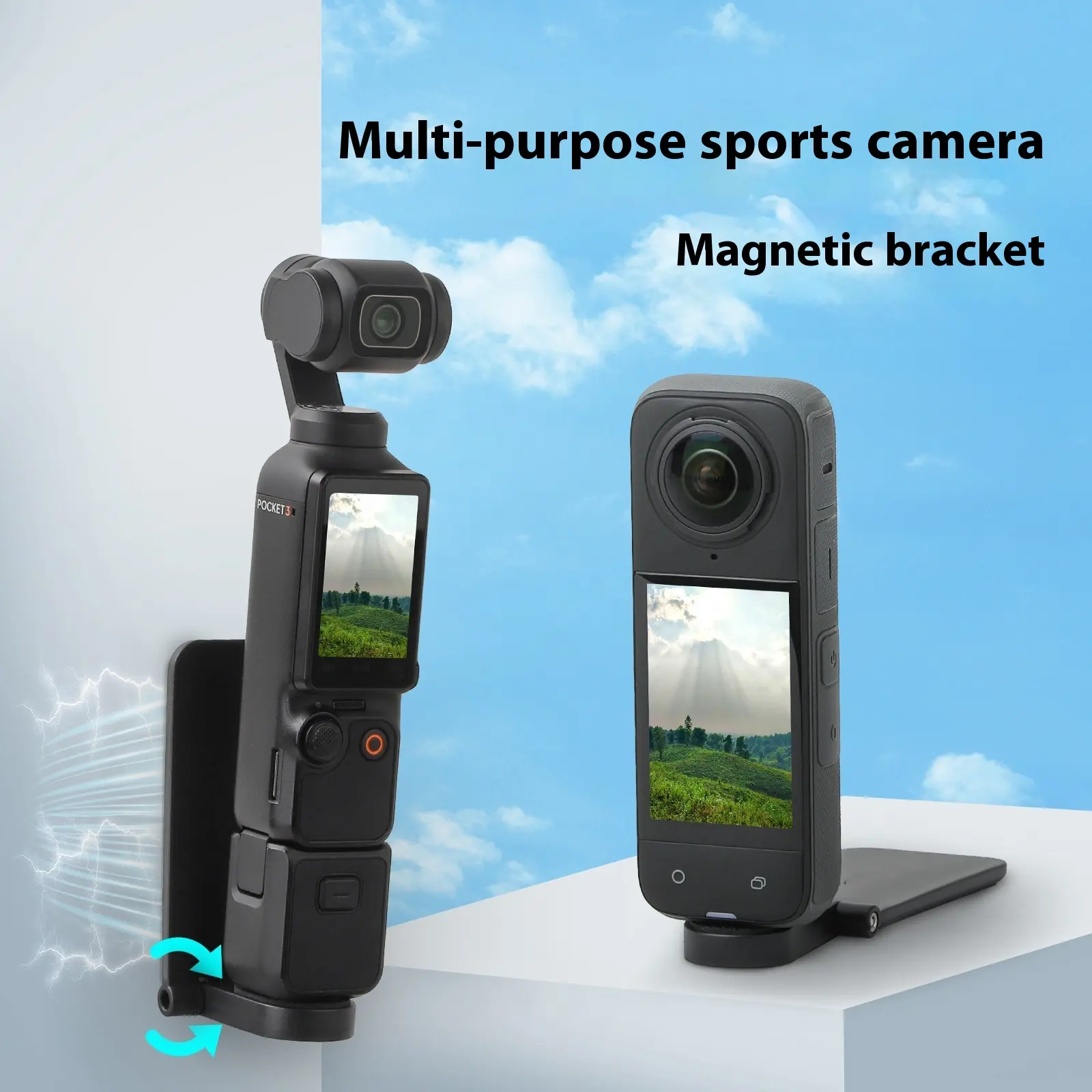 Magnetic Bracket Base Handheld Handle Angle Adjustable