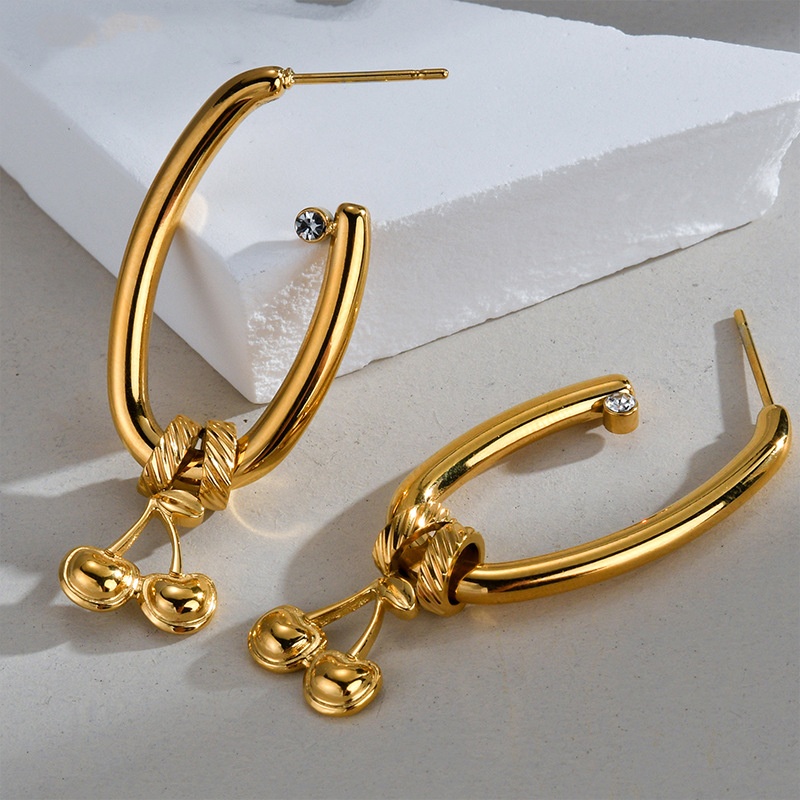 Stainless Steel Earrings Female Titanium Steel Graceful Earrings