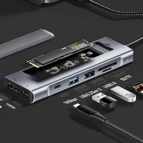 6in1 Typec Docking Station Usb Hub Expansion Interface 8in1