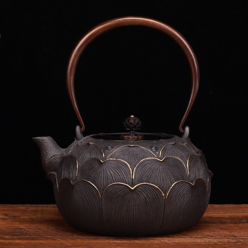 Title 1, Pot Original Iron Uncoated Gilding Tea Set Copp...