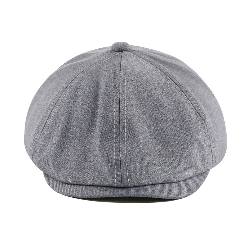 Title 1, Solid Color Retro Beret for Men and Women Sprin...