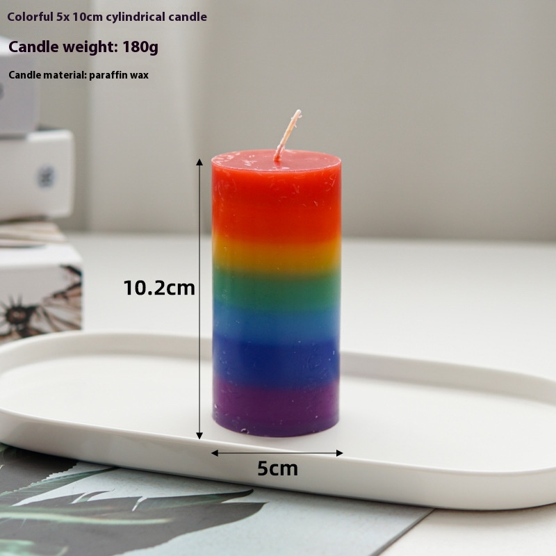 Colorful Cylindrical Candle