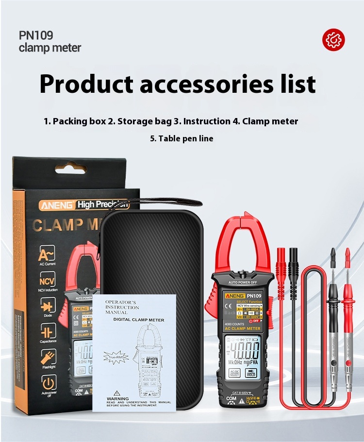 Title 13, Clamp Voltmeter Digital Multimeter Electrician ...