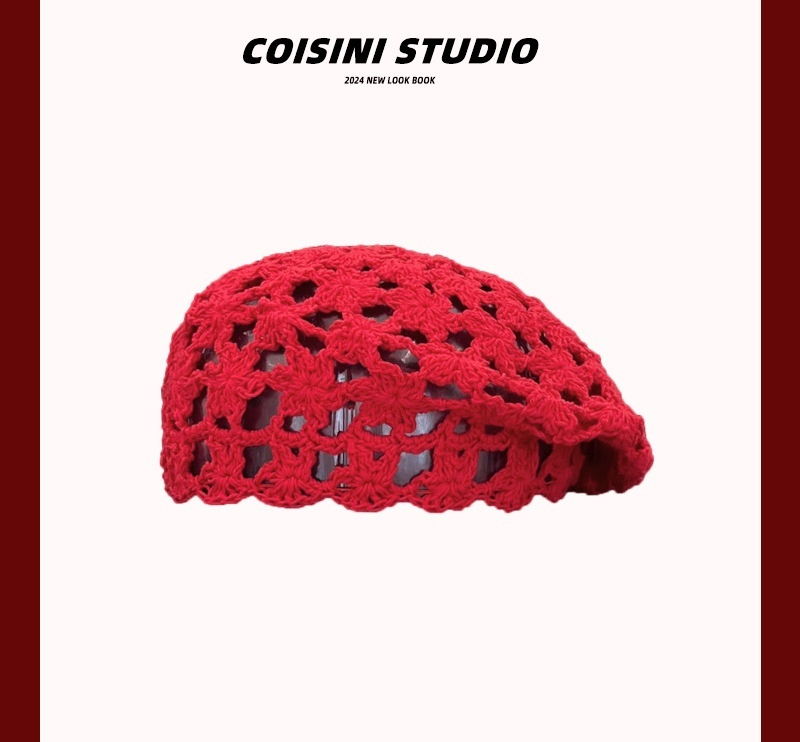 Hollow Knitted Beret