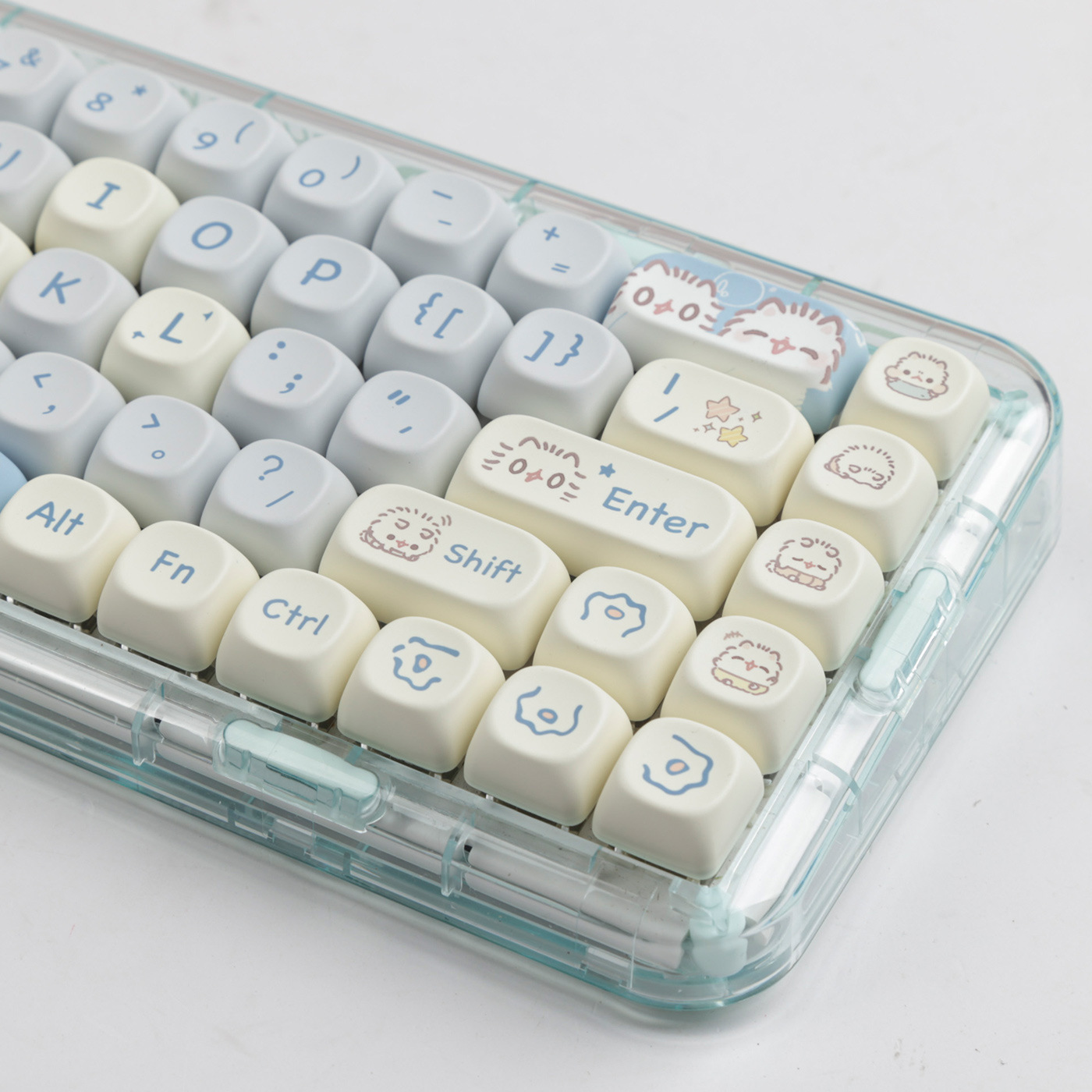 Title 17, Ice Cream Teddy Bear Keycap Blue Cute Cartoon