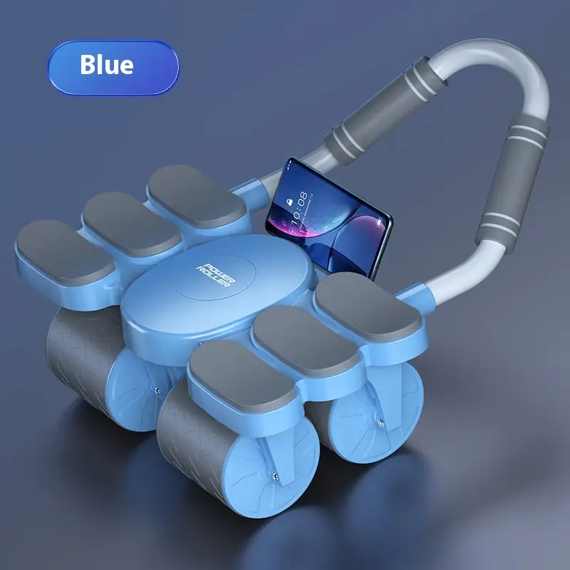 Four-wheel Abdominal Wheel Automatic Rebound Abdominal Muscle Training Firm Abs Thin Belly AB Roller Sports Fitness Equipment