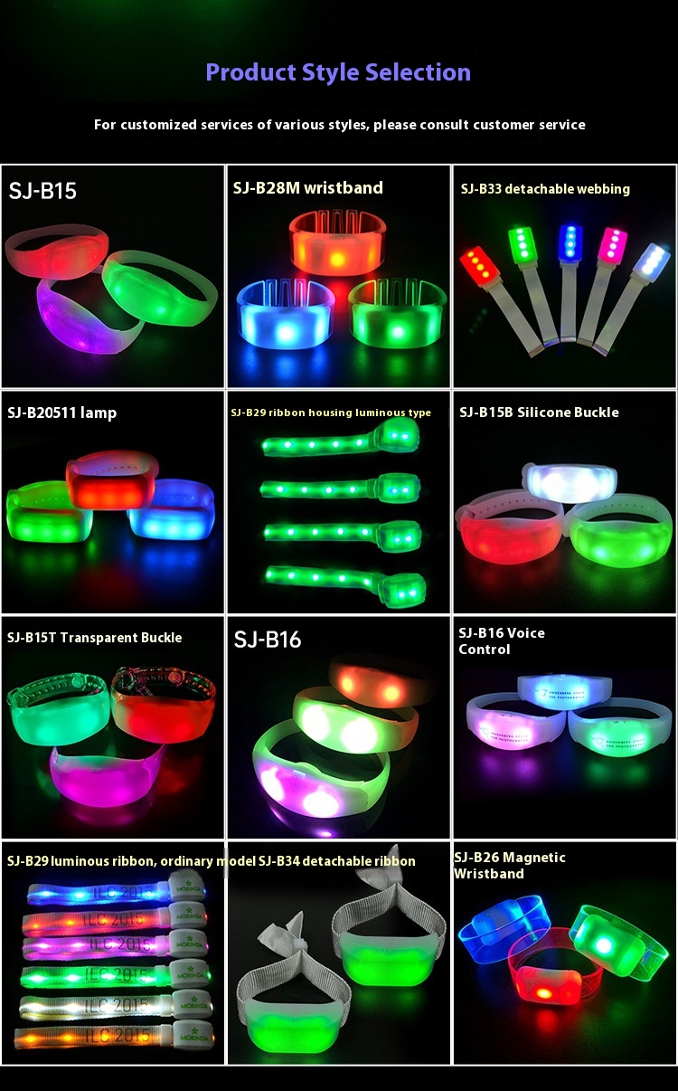 Title 7, New Diamond Luminous Point Control Led Bracelet