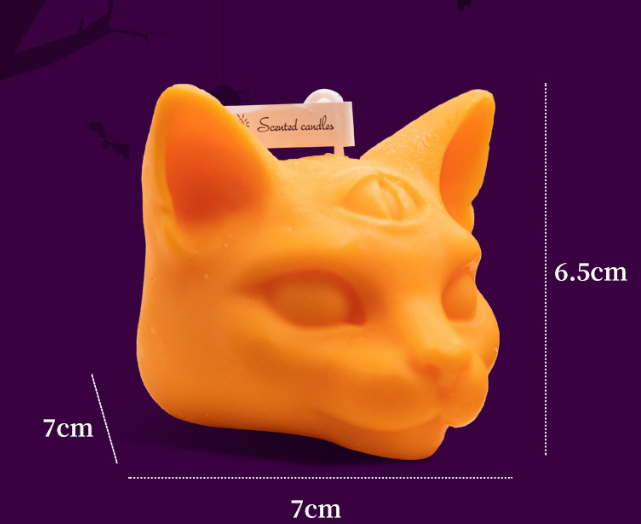 Title 1, Halloween Three-eye Cat Head Aromatherapy Candle