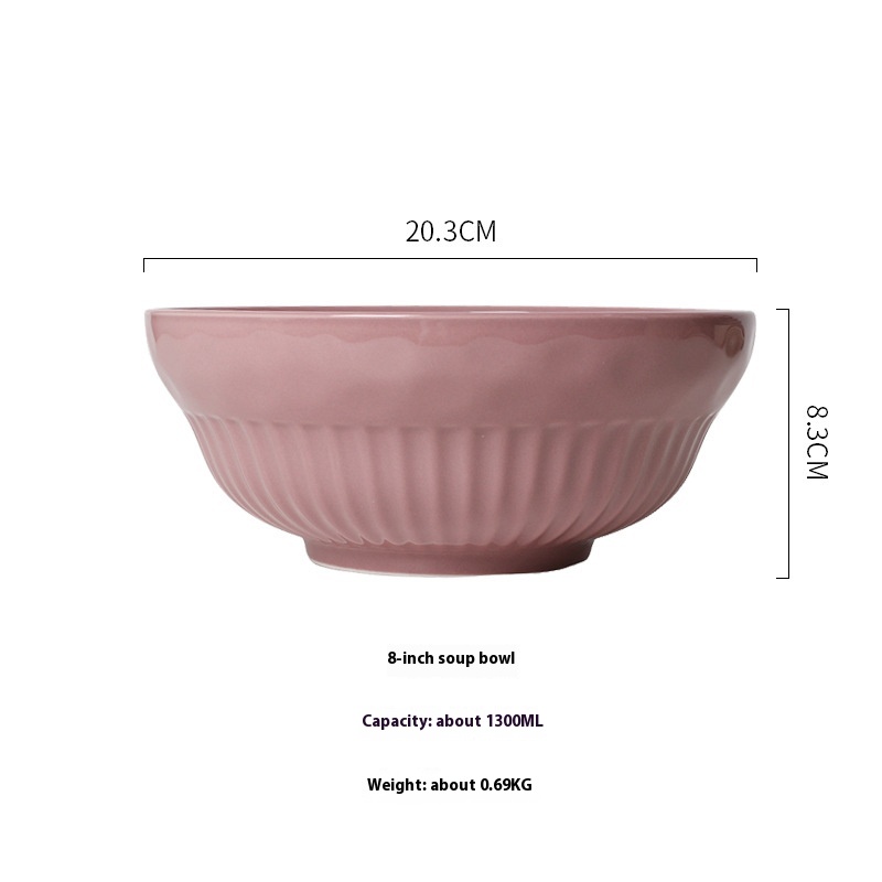 8in Soup Bowl Taro Purple