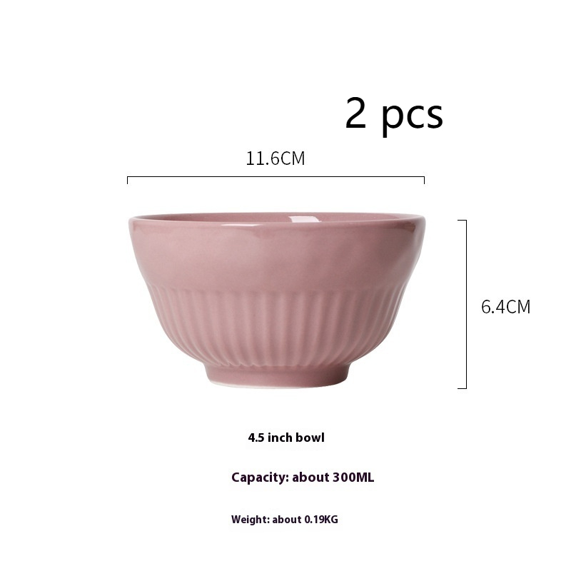 4.5in Bowl Taro Purple 2 PCs