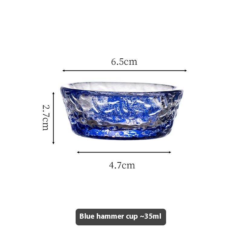 Blue Hammered Pattern Cup