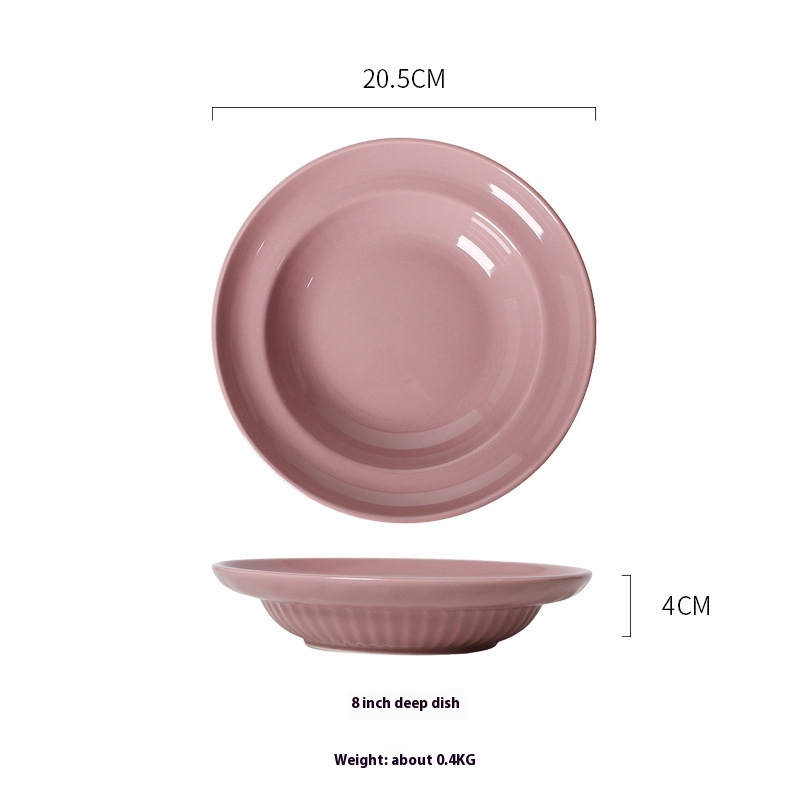 8in Deep Plates Taro Purple