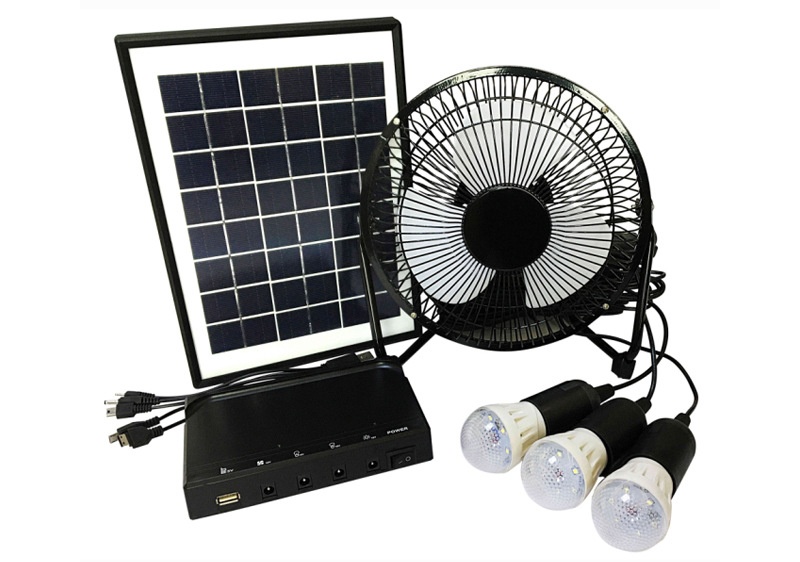 Title 1, Portable Small Solar DC 8-inch Fan System