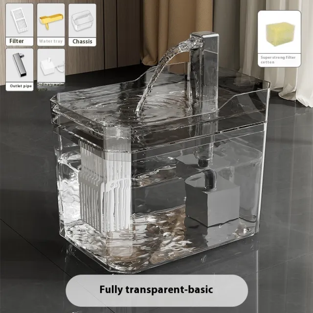 Pet Automatic Water Dispenser Filter Circulating Flowing Live Water Cat Water Fountain Matt Gray - Shop at LoveMi