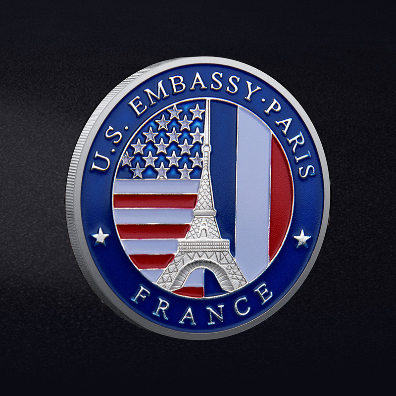 Title 3, US Embassy In Paris France Gold Coin Commemorat...