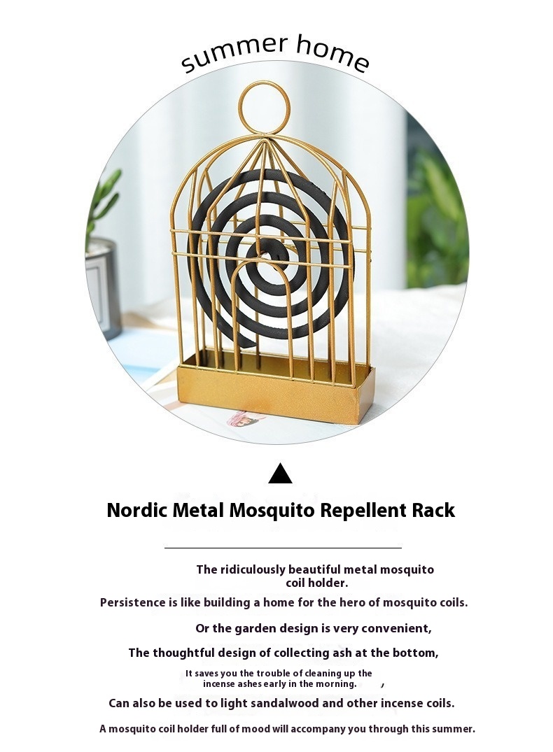 Title 7, Nordic Bird Cage Mosquito Incense Holder Househ...